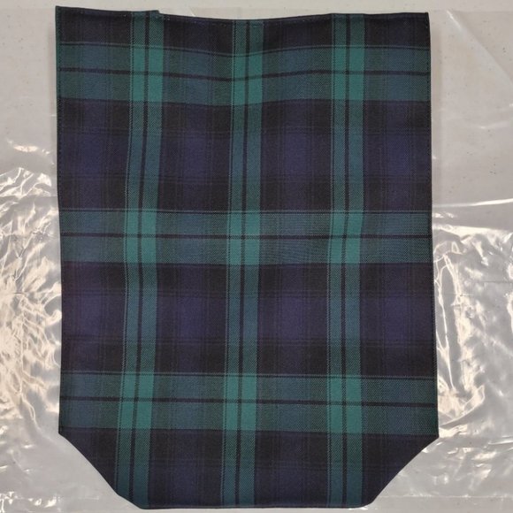 Waterproof Green Plaid Large Tote Shoulder Bag Travel Purse - Picture 10 of 14